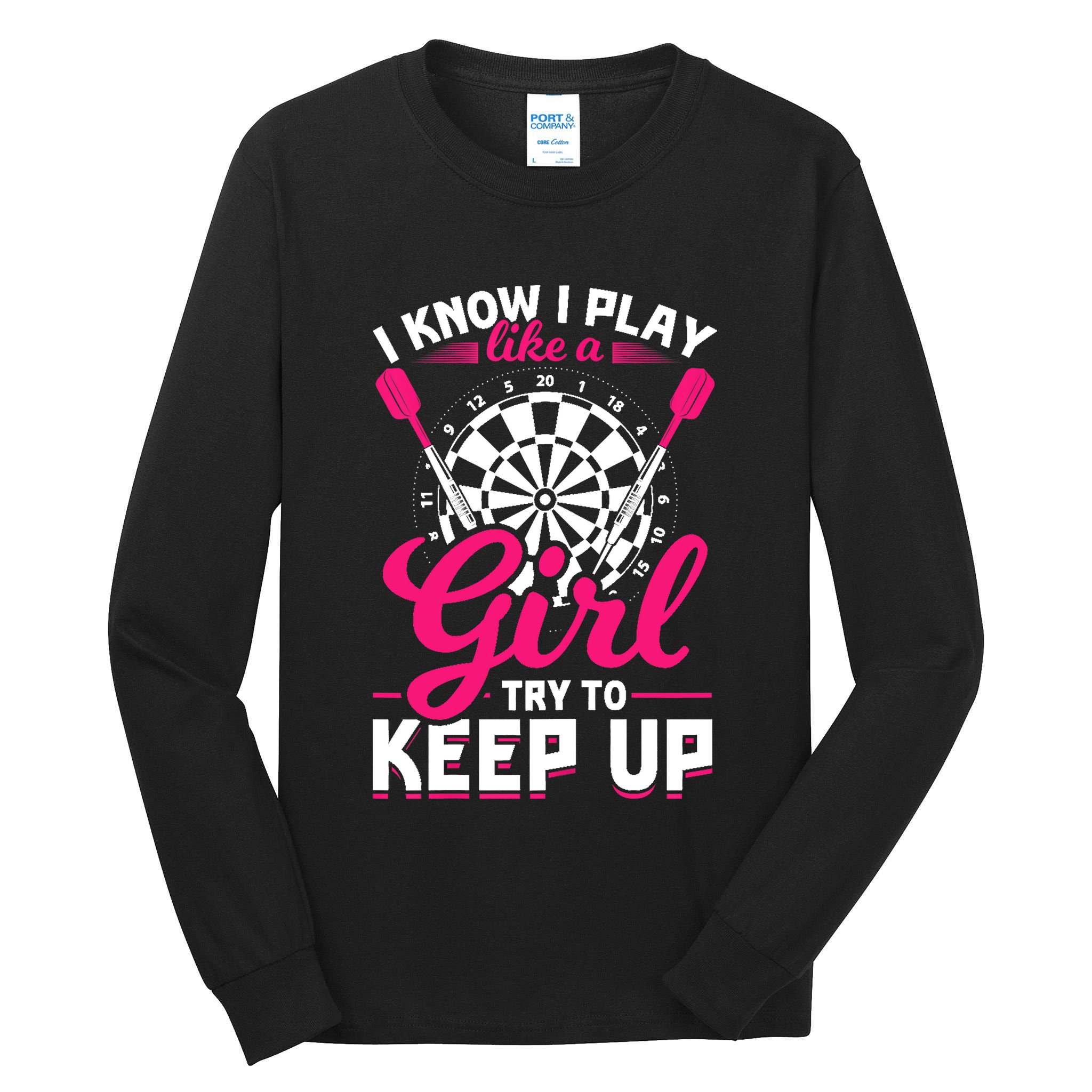 Darts Girl Dart Lover Woman Tall Long Sleeve T-Shirt