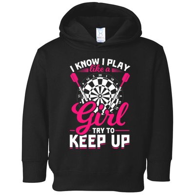 Darts Girl Dart Lover Woman Toddler Hoodie