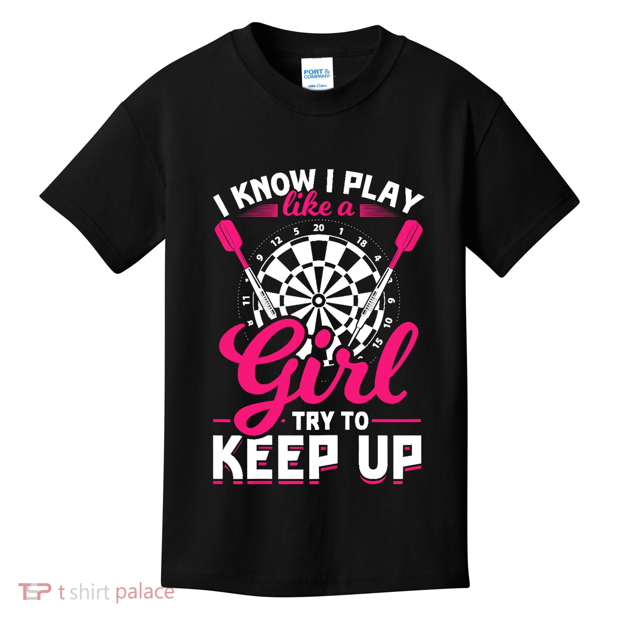 Darts Girl Dart Lover Woman Kids T-Shirt