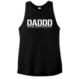 Daddd Gift Dads Against Daughters Dating Democrats Meaningful Gift Ladies PosiCharge Tri-Blend Wicking Tank