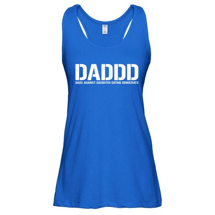 Daddd Gift Dads Against Daughters Dating Democrats Meaningful Gift Ladies Essential Flowy Tank