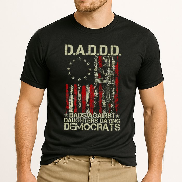 Daddd Gun Dads Against Daughters Dating Democrats On Back Cooling Performance Crew T-Shirt