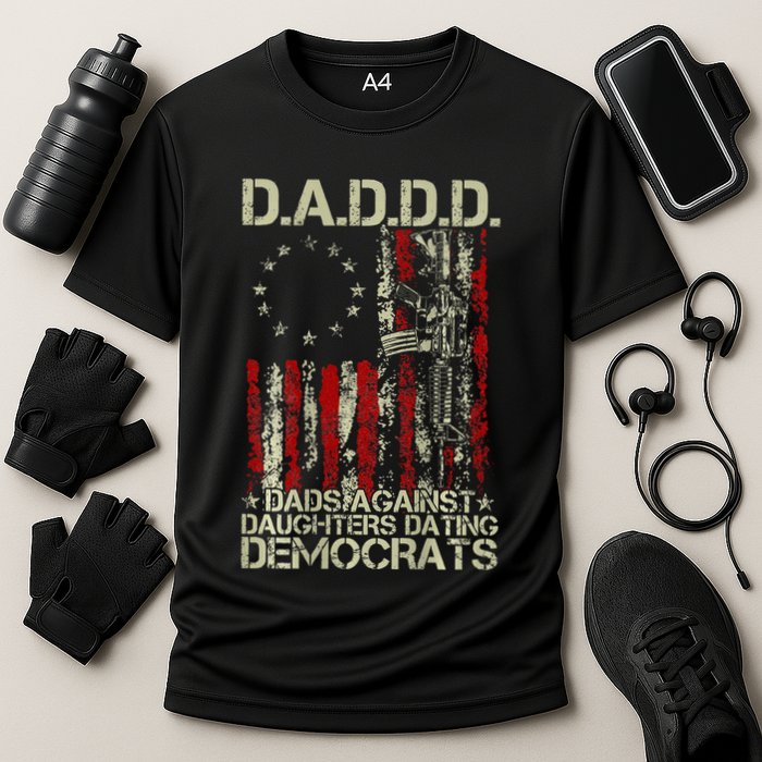 Daddd Gun Dads Against Daughters Dating Democrats On Back Cooling Performance Crew T-Shirt