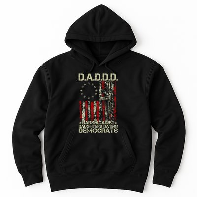 Daddd Gun Dads Against Daughters Dating Democrats On Back Hoodie
