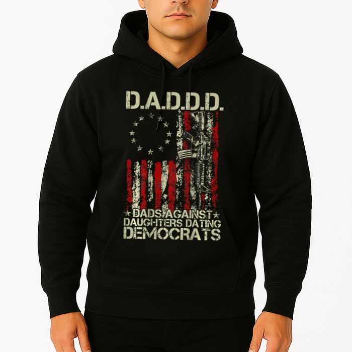 Daddd Gun Dads Against Daughters Dating Democrats On Back Hoodie