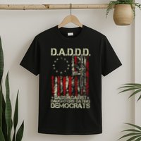Daddd Gun Dads Against Daughters Dating Democrats On Back T-Shirt