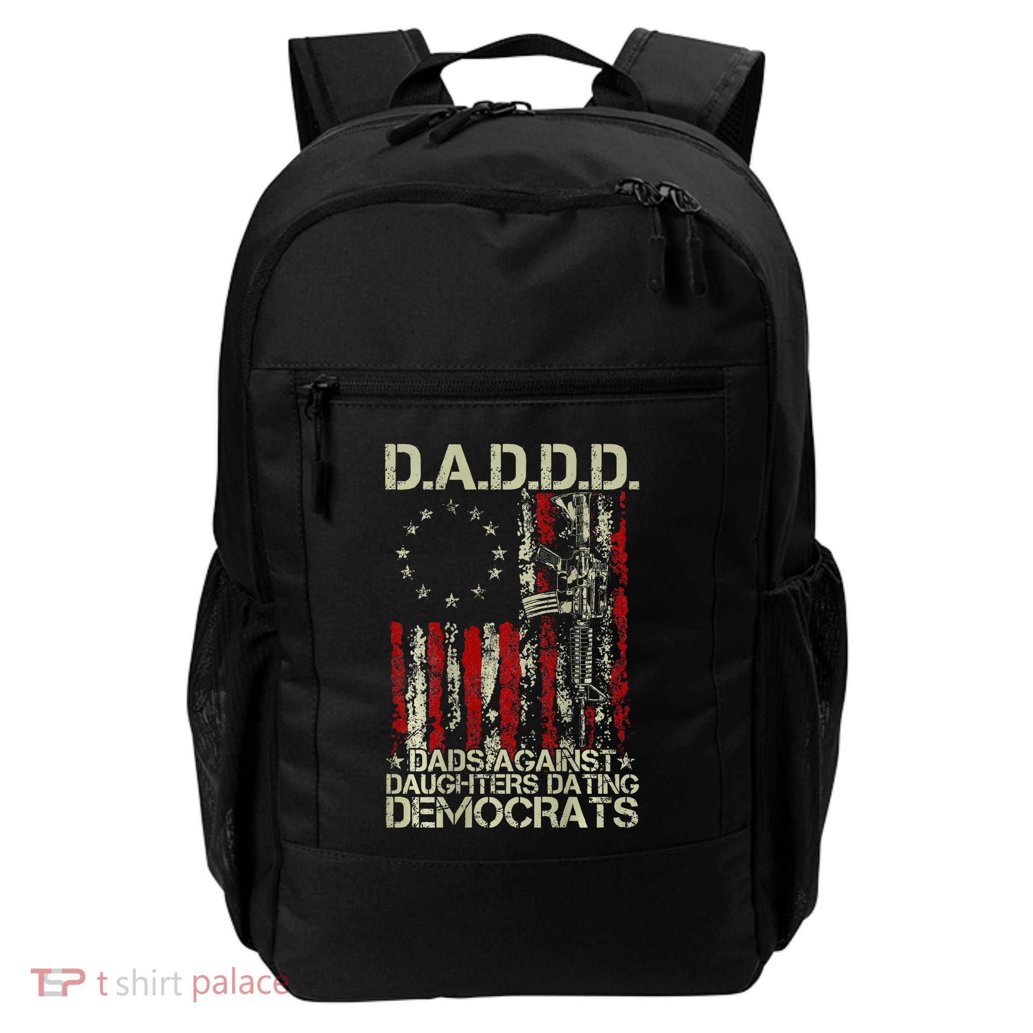 Daddd Gun Dads Against Daughters Dating Democrats On Back Daily Commute Backpack