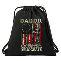 Daddd Gun Dads Against Daughters Dating Democrats On Back Drawstring Bag