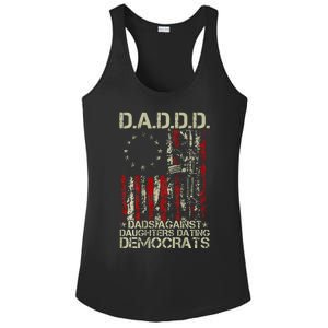 Daddd Gun Dads Against Daughters Dating Democrats On Back Ladies PosiCharge Competitor Racerback Tank