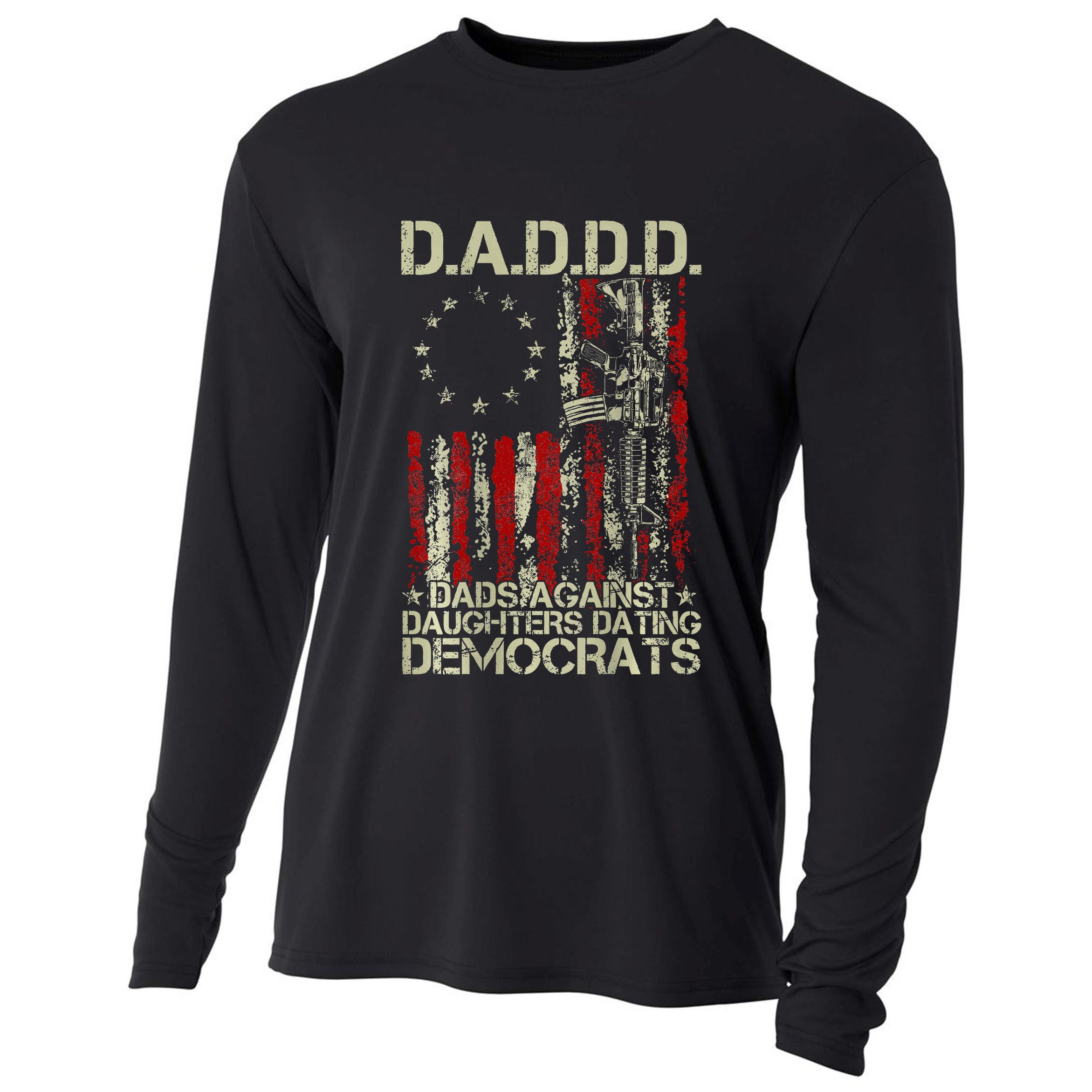Daddd Gun Dads Against Daughters Dating Democrats On Back Cooling Performance Long Sleeve Crew