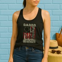 Daddd Gun Dads Against Daughters Dating Democrats On Back Womens Tank Top