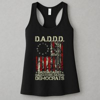 Daddd Gun Dads Against Daughters Dating Democrats On Back Womens Tank Top