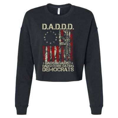 Daddd Gun Dads Against Daughters Dating Democrats On Back Cropped Pullover Crew