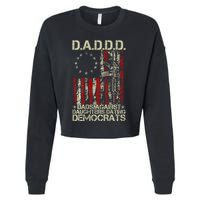 Daddd Gun Dads Against Daughters Dating Democrats On Back Cropped Pullover Crew