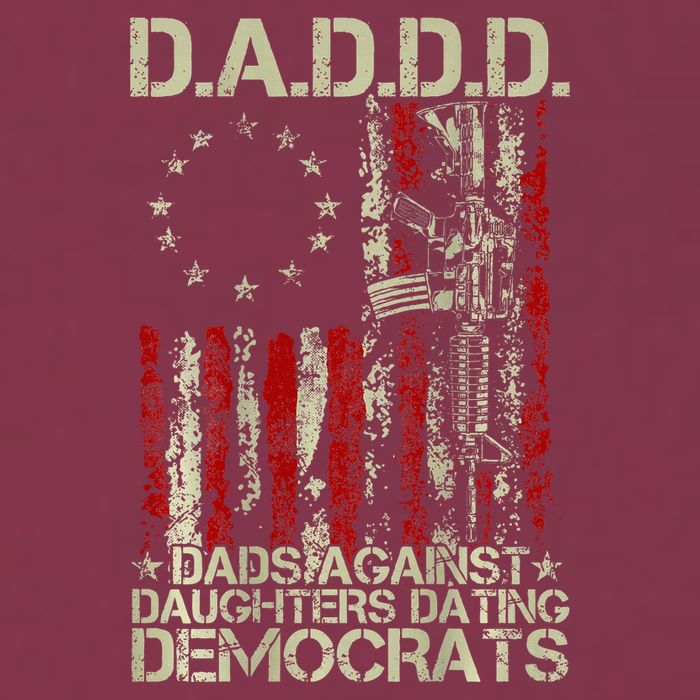 Daddd Gun Dads Against Daughters Dating Democrats On Back 16oz Travel Tumbler