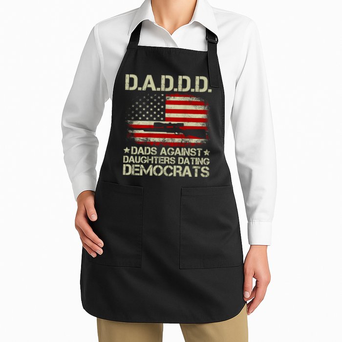 Daddd Gun Dads Against Daughters Dating Democrats USA Flag Apron