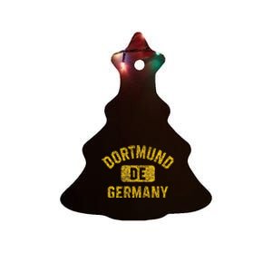 Dortmund Germany De Gym Style Distressed Amber Ceramic Tree Ornament