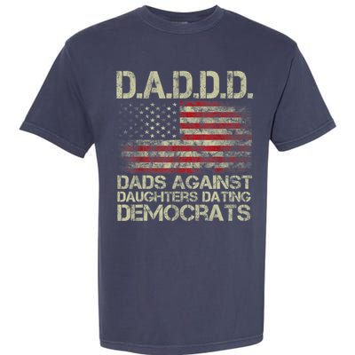 Daddd Gun Dads Against Daughters Dating Democrats USA Flag Garment-Dyed Heavyweight T-Shirt