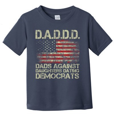 Daddd Gun Dads Against Daughters Dating Democrats USA Flag Toddler T-Shirt