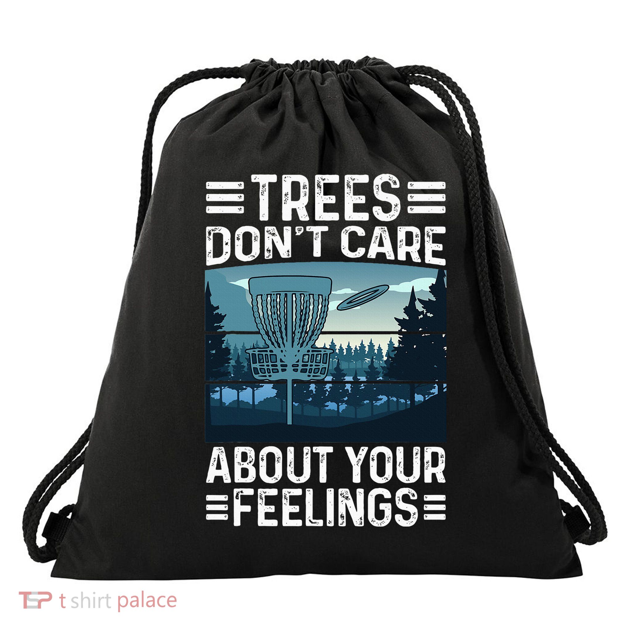 Disc Golf Design Art For  Disc Golf Player Drawstring Bag
