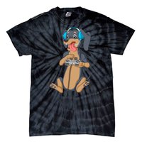 Dachshund Gamer Tie-Dye T-Shirt