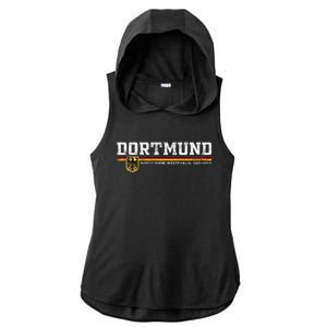 Dortmund Germany Deutschland Ladies PosiCharge Tri-Blend Wicking Draft Hoodie Tank