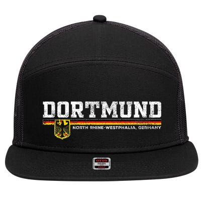 Dortmund Germany Deutschland 7 Panel Mesh Trucker Snapback Hat