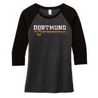 Dortmund Germany Deutschland Women's Tri-Blend 3/4-Sleeve Raglan Shirt