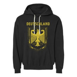 Deutschland Germany Eagle Nationalism Symbol Garment-Dyed Fleece Hoodie