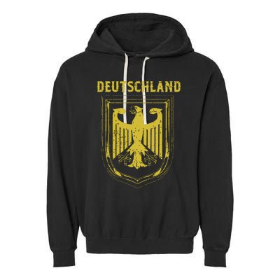 Deutschland Germany Eagle Nationalism Symbol Garment-Dyed Fleece Hoodie