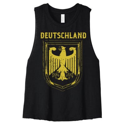 Deutschland Germany Eagle Nationalism Symbol Women's Racerback Cropped Tank