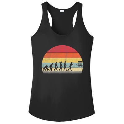 Disc Golf Evolution Frolf Frisbee Gift Discgolf Ladies PosiCharge Competitor Racerback Tank