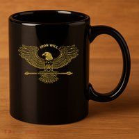 Derek Guy Eagle Arrow Iron Will 11oz C Handle Ceramic Mug