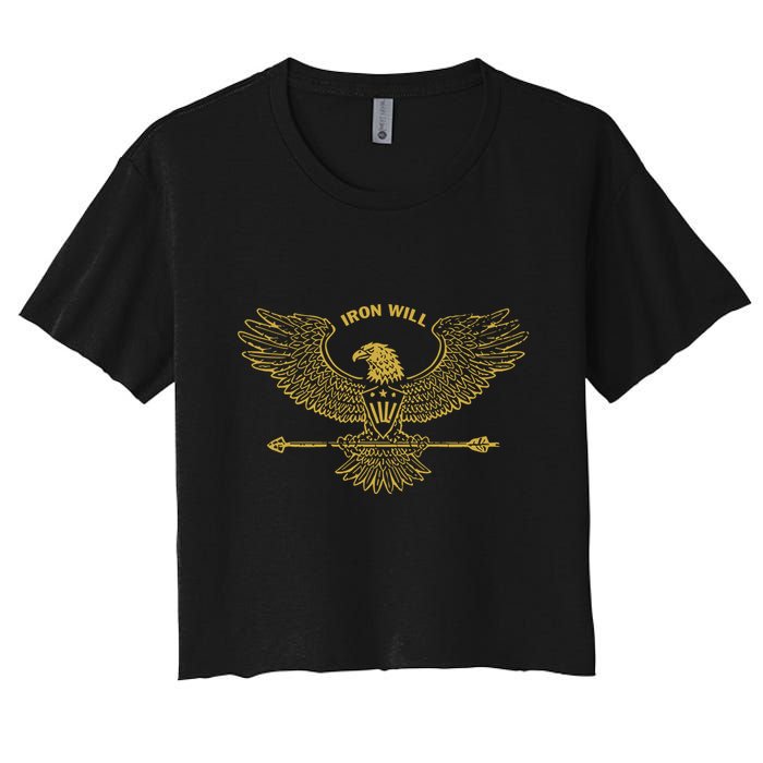 Derek Guy Eagle Arrow Iron Will Women's Crop Top Tee