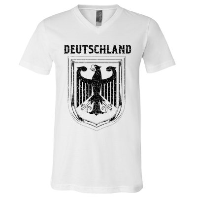 Deutschland Germany Eagle Nationalism Symbol V-Neck T-Shirt