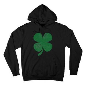 Distressed Green Four Leaf Clover Saint Patrick's Day Lover Hoodie