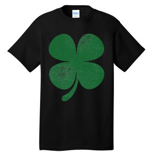 Distressed Green Four Leaf Clover Saint Patrick's Day Lover Tall T-Shirt