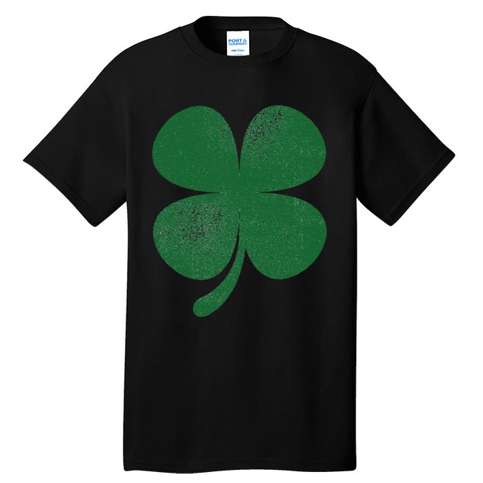 Distressed Green Four Leaf Clover Saint Patrick's Day Lover Tall T-Shirt