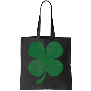 Distressed Green Four Leaf Clover Saint Patrick's Day Lover Tote Bag