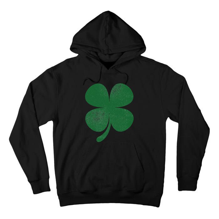 Distressed Green Four Leaf Clover Saint Patrick's Day Lover Tall Hoodie