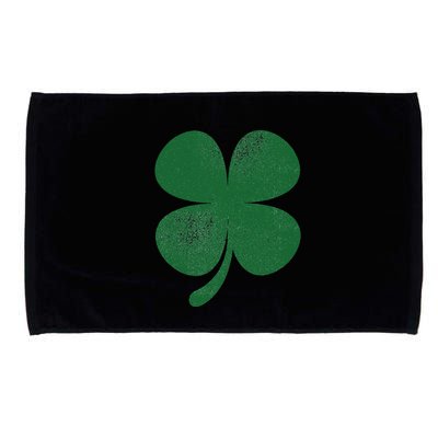 Distressed Green Four Leaf Clover Saint Patrick's Day Lover Microfiber Hand Towel
