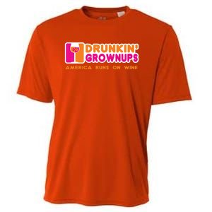 Drunken Grownups Funny Wine Shirts Drinking Gifts Cooling Performance Crew T-Shirt