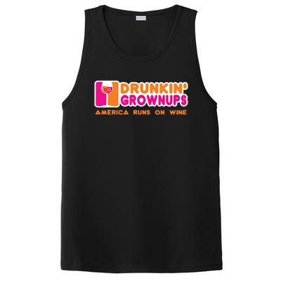 Drunken Grownups Funny Wine Shirts Drinking Gifts PosiCharge Competitor Tank