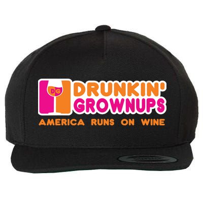 Drunken Grownups Funny Wine Shirts Drinking Gifts Wool Snapback Cap