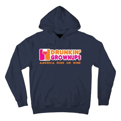 Drunken Grownups Funny Wine Shirts Drinking Gifts Hoodie