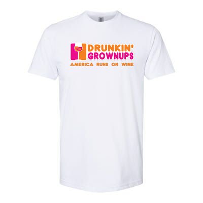 Drunken Grownups Funny Wine Shirts Drinking Gifts Softstyle CVC T-Shirt