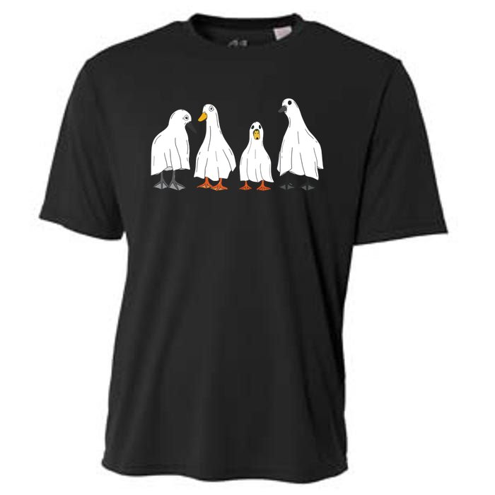 Ducks Ghost Farm Farmer Animal Halloween Costume Cooling Performance Crew T-Shirt