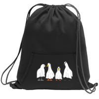 Ducks Ghost Farm Farmer Animal Halloween Costume Sweatshirt Cinch Pack Bag