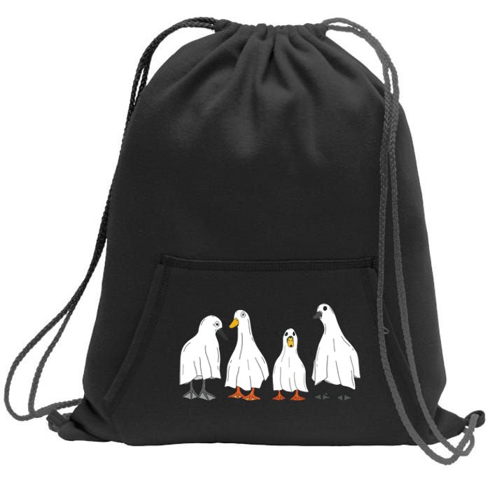 Ducks Ghost Farm Farmer Animal Halloween Costume Sweatshirt Cinch Pack Bag