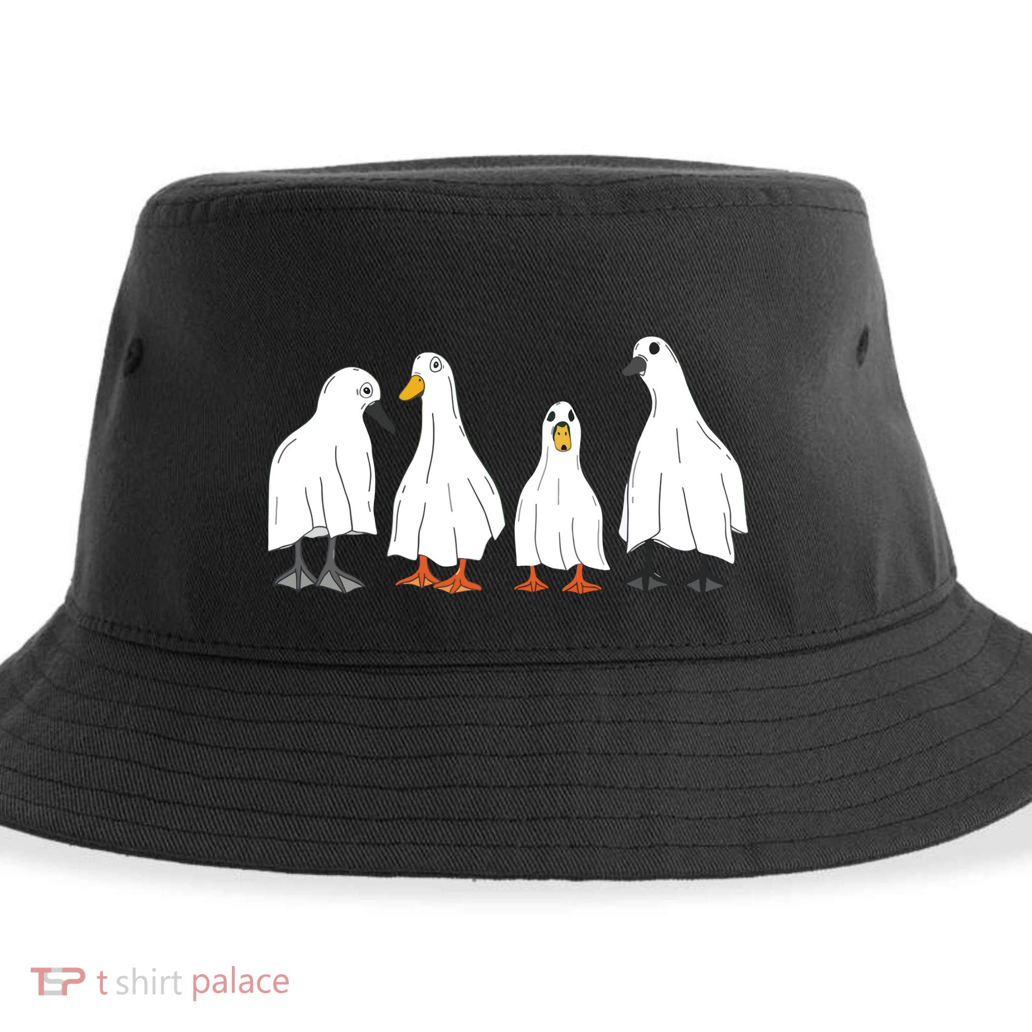Ducks Ghost Farm Farmer Animal Halloween Costume Sustainable Bucket Hat